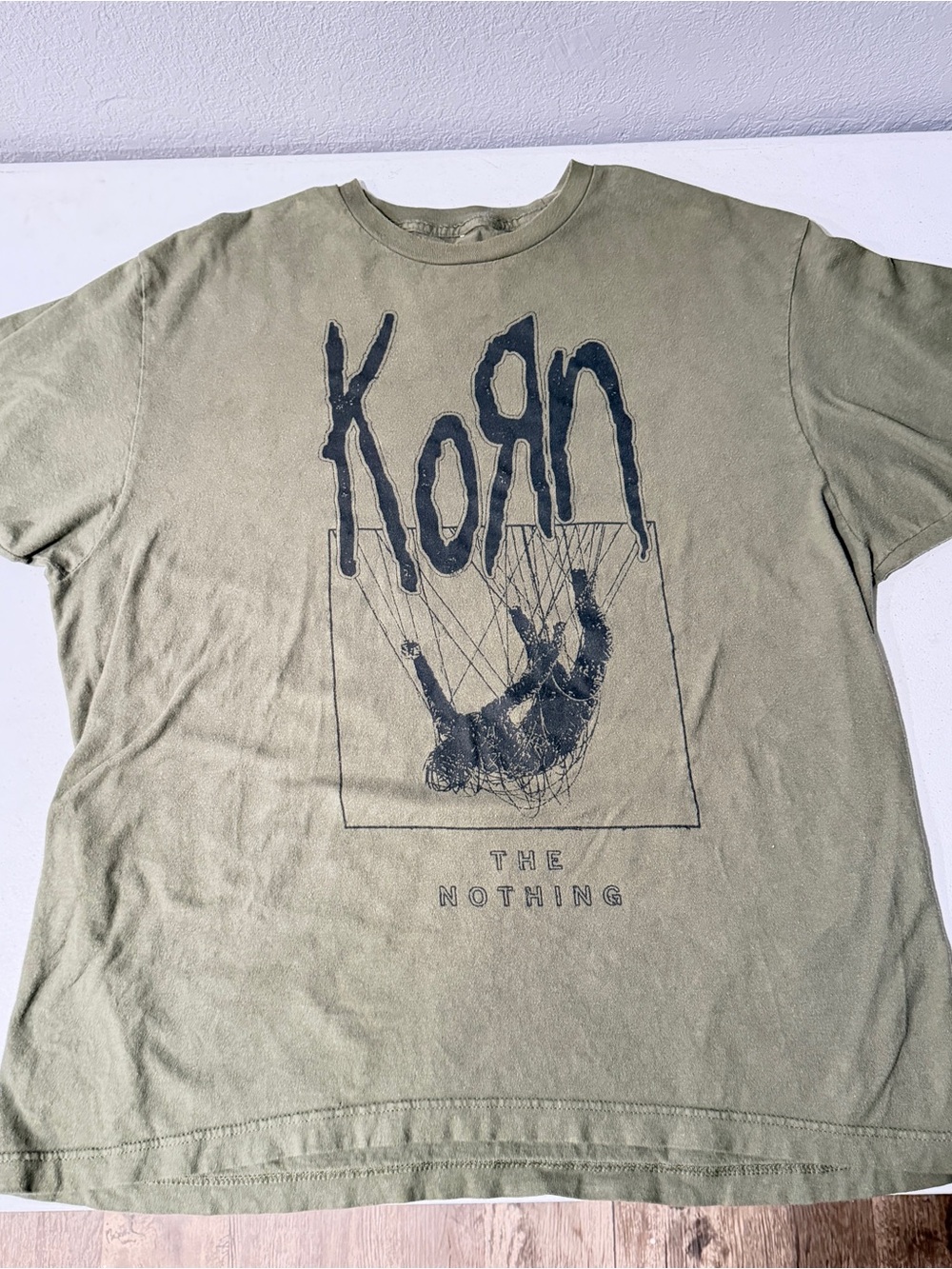 'The Nothing' Olive Green Graphic Band Tee
